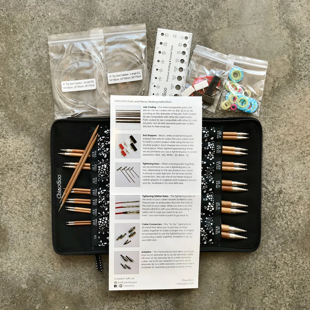 ChiaoGoo SPIN bamboo interchangeable circular needles set - Image 5