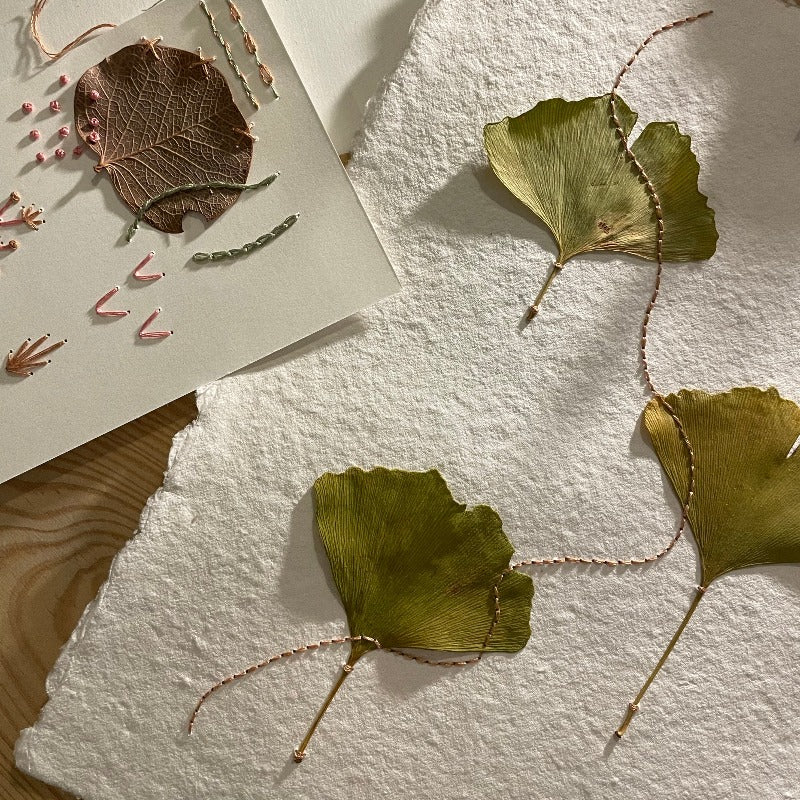Herbário bordado: bordado livre em papel e elementos naturais com A Rendeira - 28 FEV - Image 4